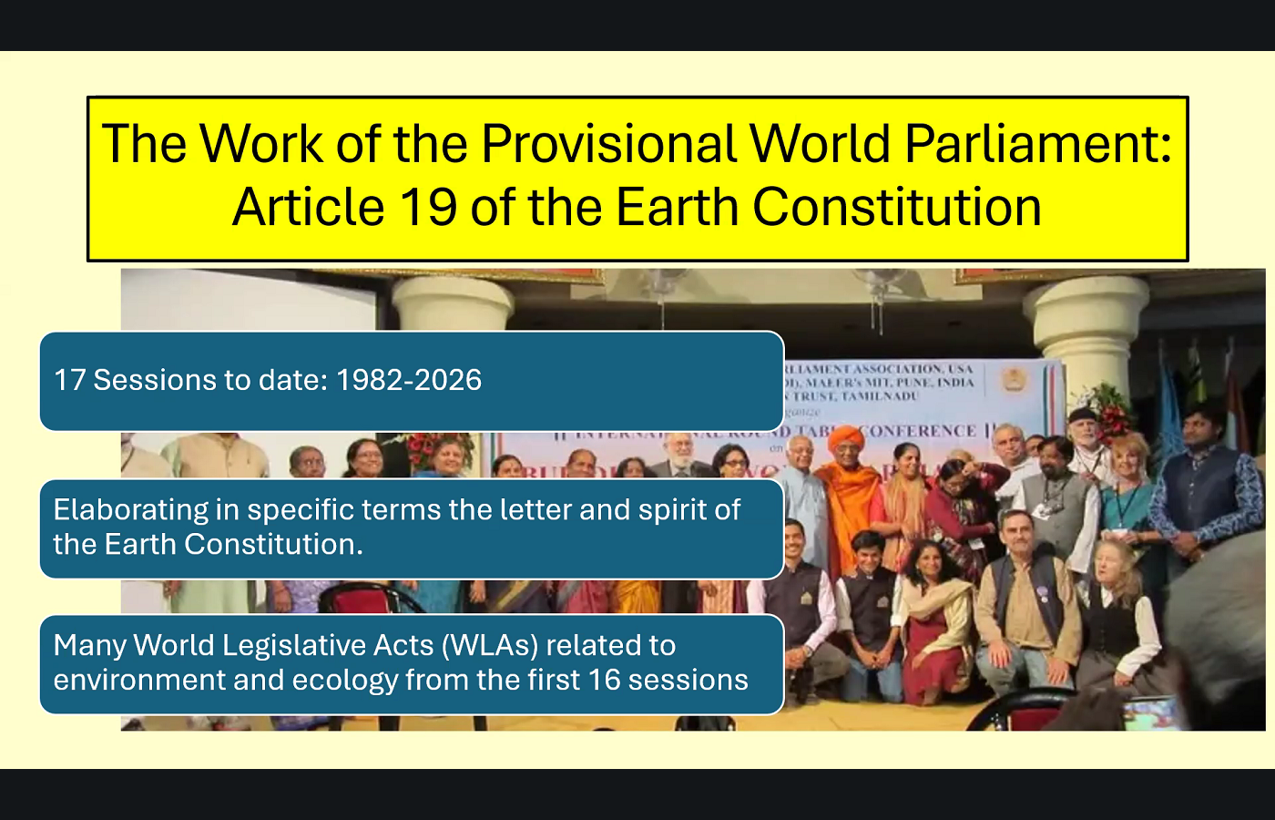 The Provisional World Parliament