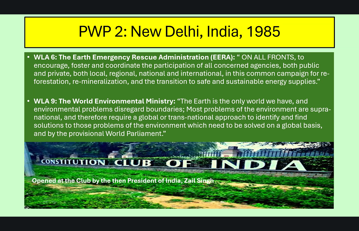 1985 · New Delhi: the EERA