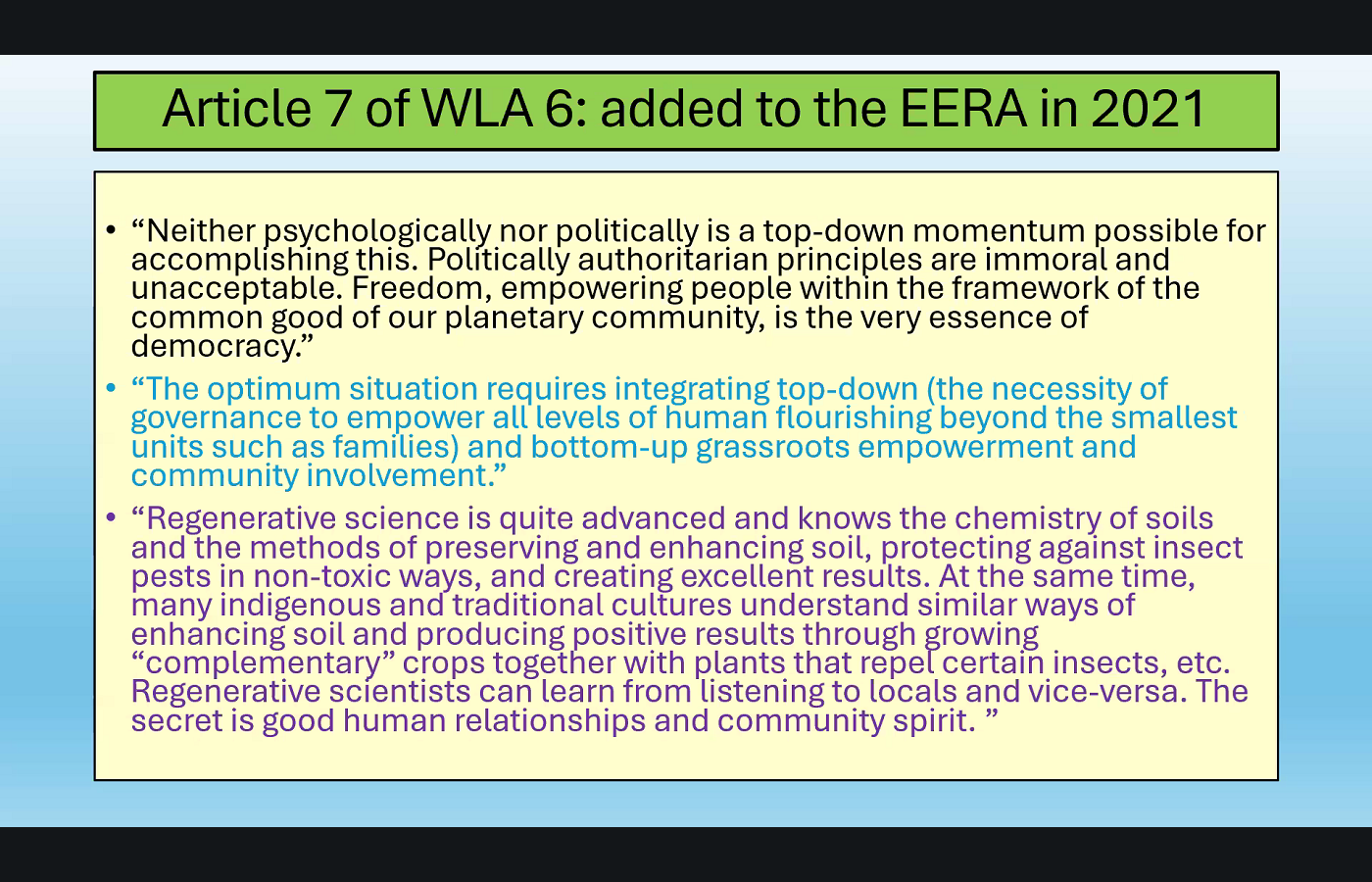 Holism as agronomy, communal, learnable